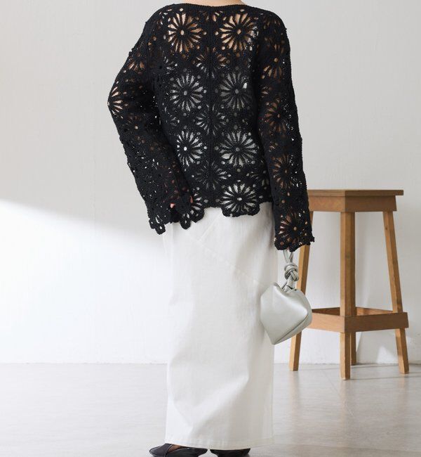  「フラワー柄クロシェニット」|ニット・セーター|