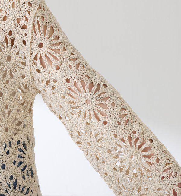  「フラワー柄クロシェニット」|ニット・セーター|