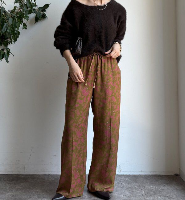  「【WEB限定】フラワープリントパンツ」|チノ|