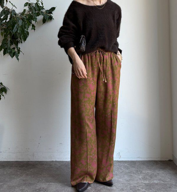  「【WEB限定】フラワープリントパンツ」|チノ|