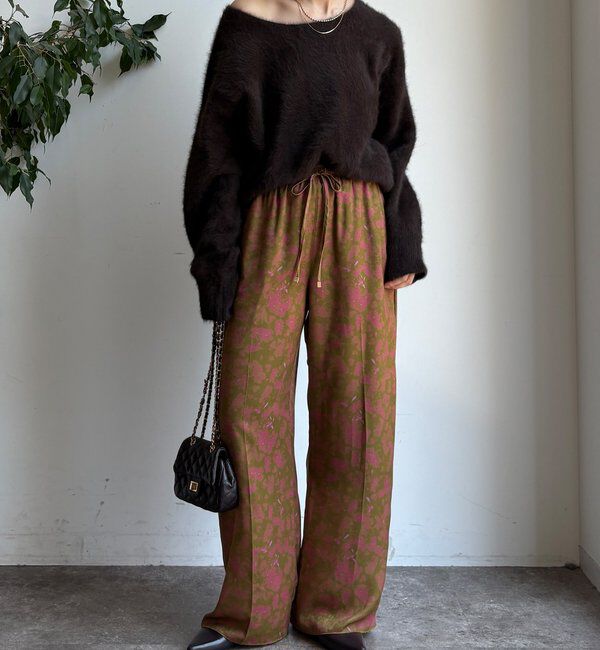  「【WEB限定】フラワープリントパンツ」|チノ|