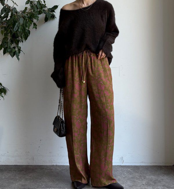  「【WEB限定】フラワープリントパンツ」|チノ|