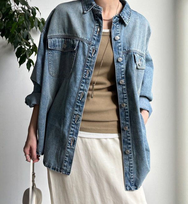  「【WEB限定】デニムシャツ」|シャツ・ブラウス|