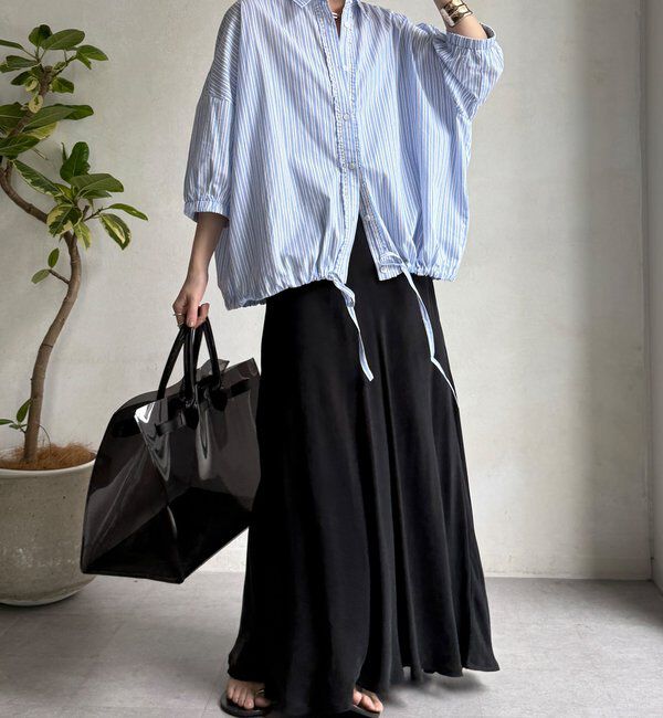  「【WEB限定】ストライプドロストシャツ」|シャツ・ブラウス|