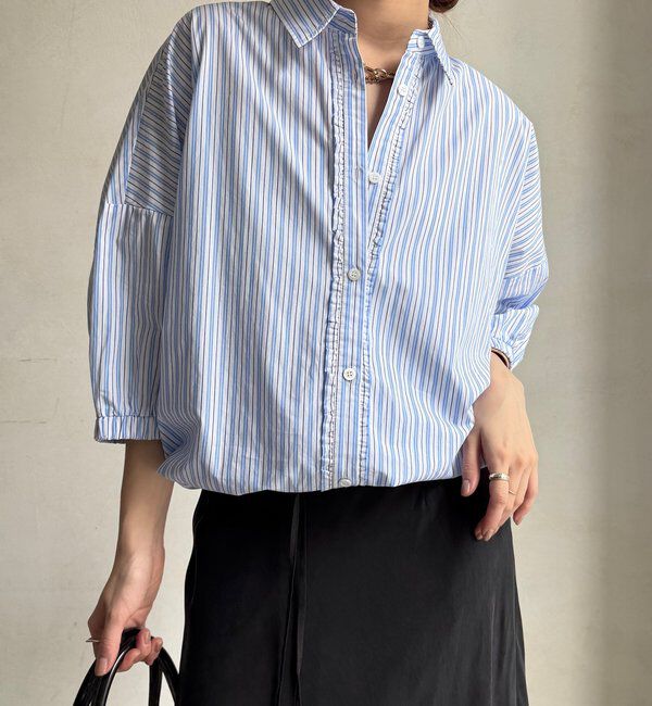  「【WEB限定】ストライプドロストシャツ」|シャツ・ブラウス|
