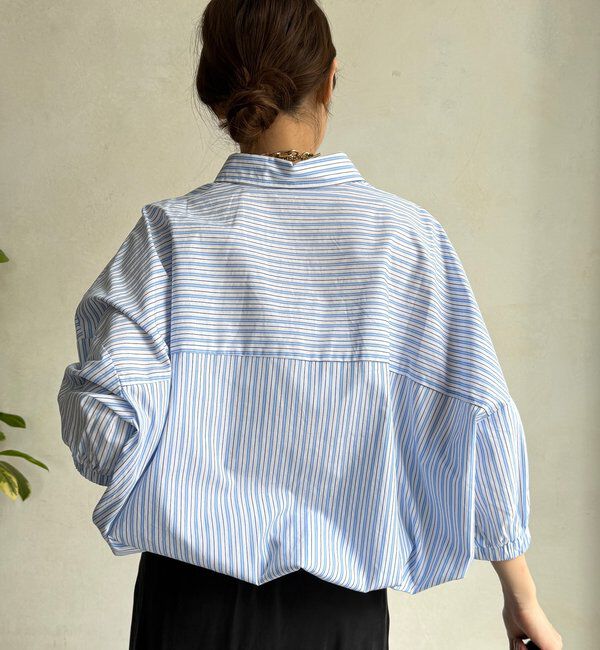  「【WEB限定】ストライプドロストシャツ」|シャツ・ブラウス|