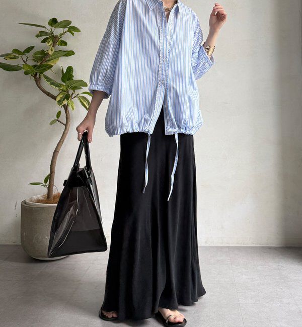  「【WEB限定】ストライプドロストシャツ」|シャツ・ブラウス|
