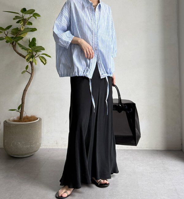  「【WEB限定】ストライプドロストシャツ」|シャツ・ブラウス|