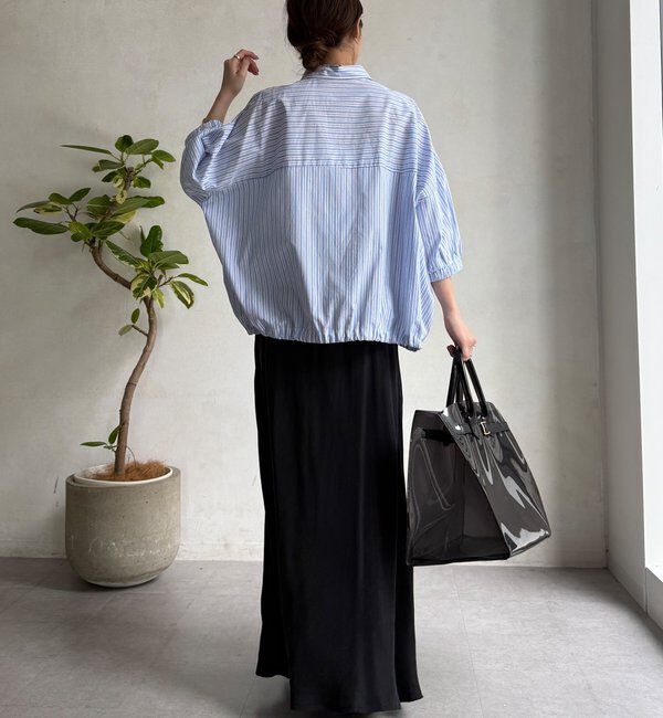  「【WEB限定】ストライプドロストシャツ」|シャツ・ブラウス|