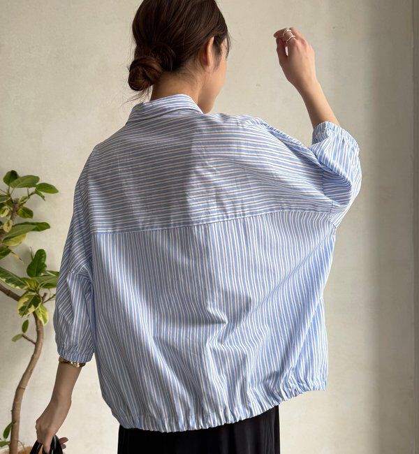  「【WEB限定】ストライプドロストシャツ」|シャツ・ブラウス|