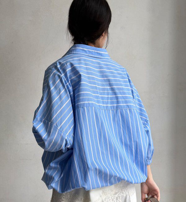  「【WEB限定】ストライプドロストシャツ」|シャツ・ブラウス|