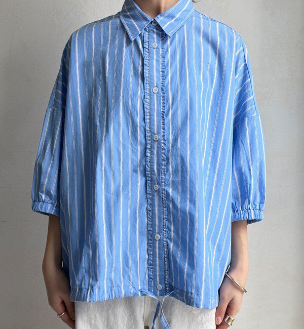  「【WEB限定】ストライプドロストシャツ」|シャツ・ブラウス|