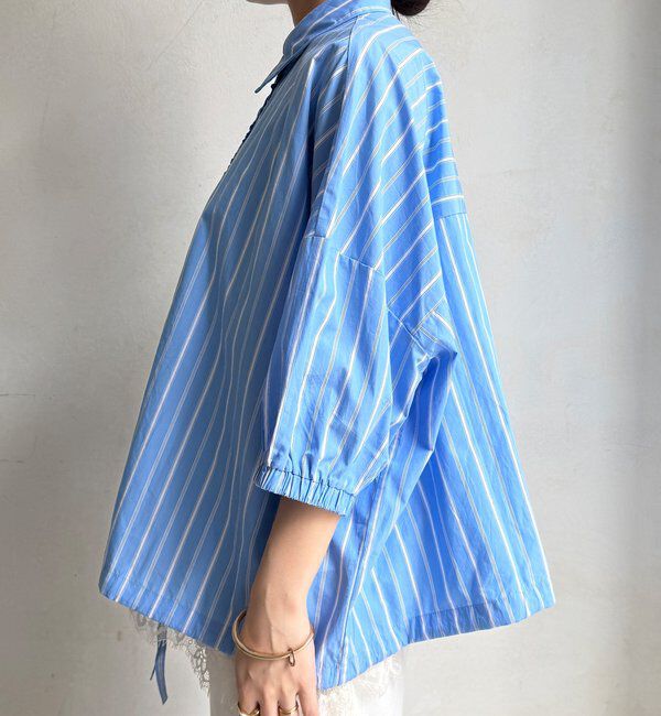  「【WEB限定】ストライプドロストシャツ」|シャツ・ブラウス|