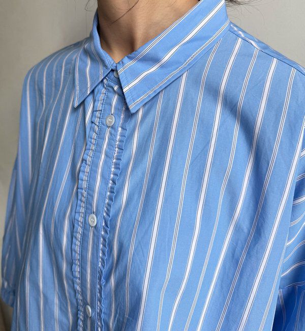  「【WEB限定】ストライプドロストシャツ」|シャツ・ブラウス|