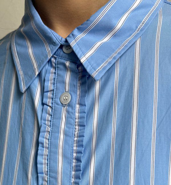  「【WEB限定】ストライプドロストシャツ」|シャツ・ブラウス|