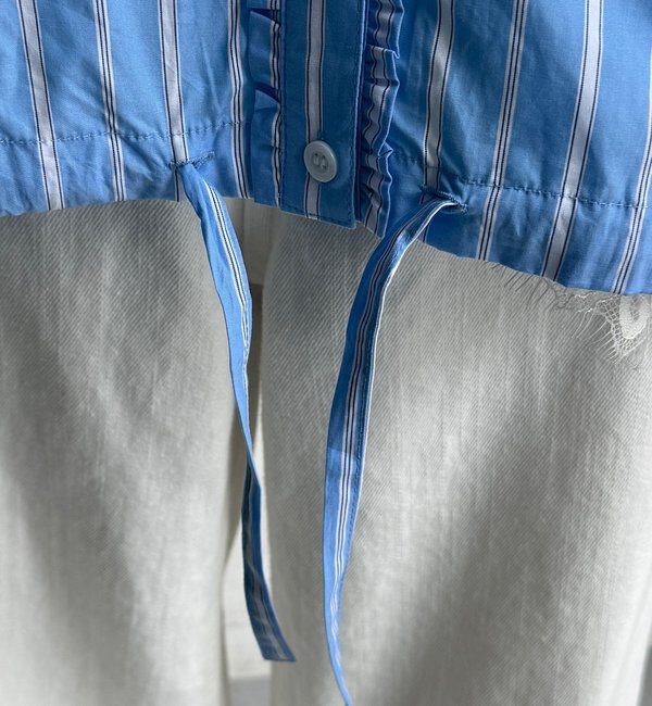  「【WEB限定】ストライプドロストシャツ」|シャツ・ブラウス|