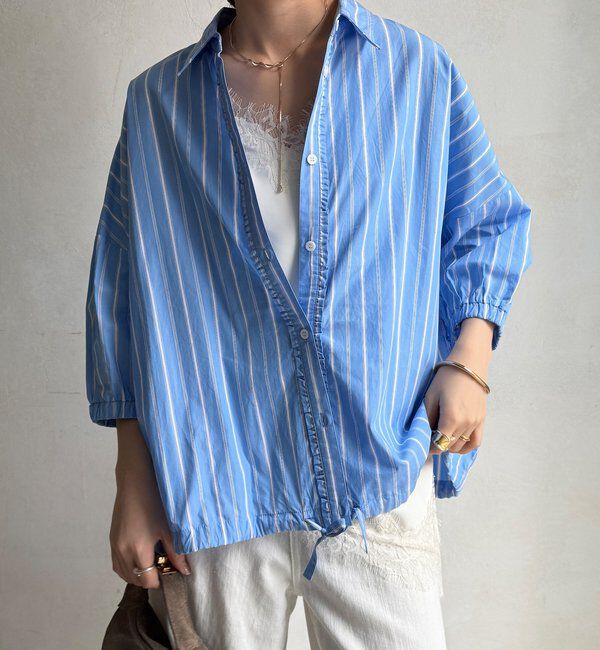  「【WEB限定】ストライプドロストシャツ」|シャツ・ブラウス|