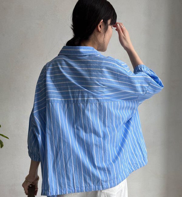  「【WEB限定】ストライプドロストシャツ」|シャツ・ブラウス|