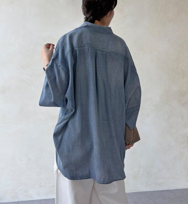  「シアーデニムビッグカフスドルマンシャツ」|シャツ・ブラウス|