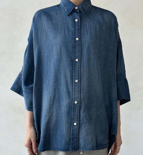  「シアーデニムビッグカフスドルマンシャツ」|シャツ・ブラウス|