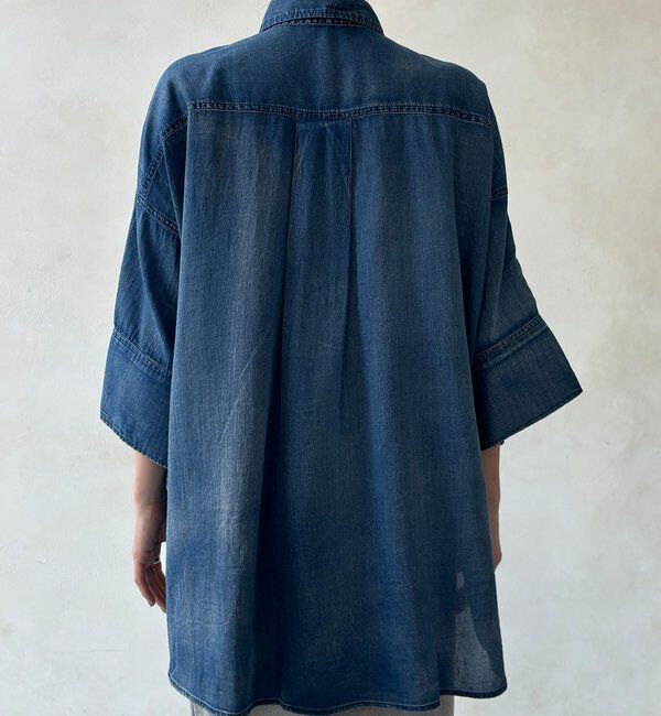  「シアーデニムビッグカフスドルマンシャツ」|シャツ・ブラウス|