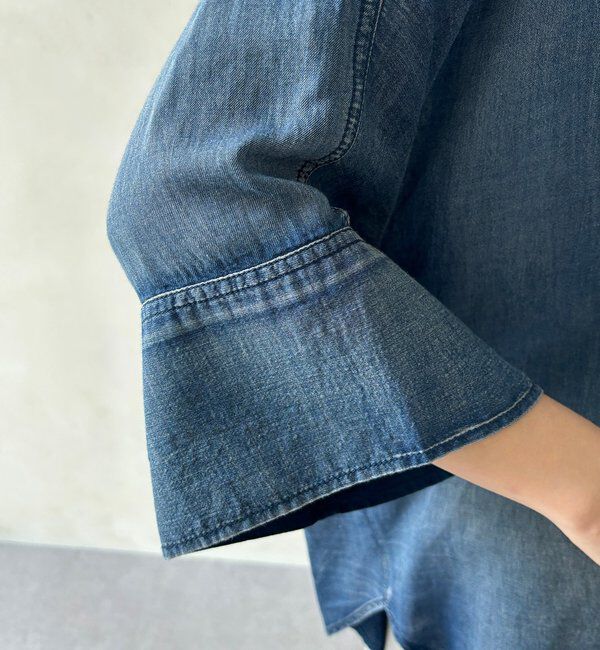  「シアーデニムビッグカフスドルマンシャツ」|シャツ・ブラウス|