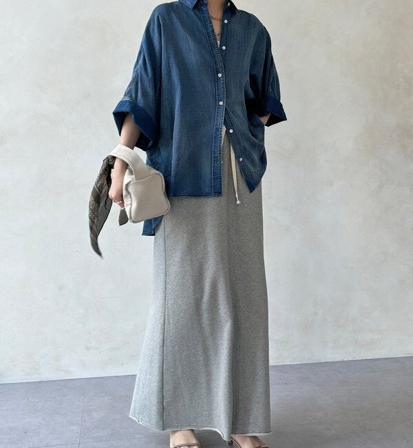  「シアーデニムビッグカフスドルマンシャツ」|シャツ・ブラウス|