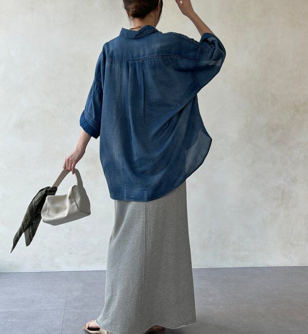  「シアーデニムビッグカフスドルマンシャツ」|シャツ・ブラウス|