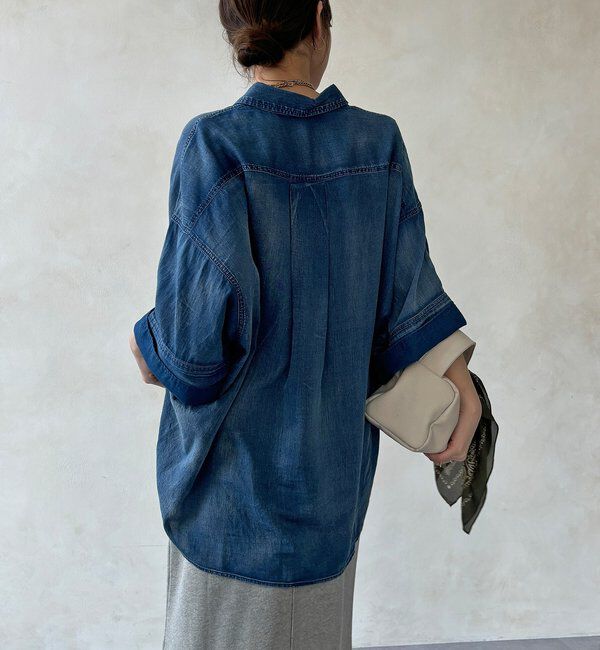  「シアーデニムビッグカフスドルマンシャツ」|シャツ・ブラウス|