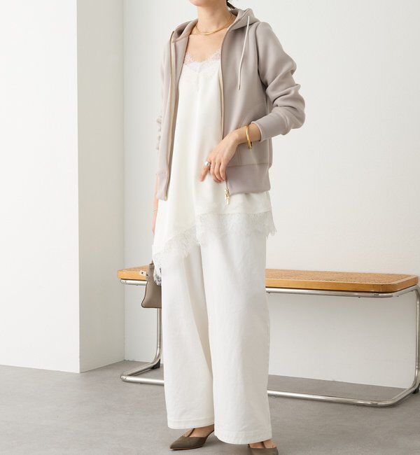  「【WEB限定/キレイめ上品】スポンジダンボールZIPパーカーカットソー」|パーカー|