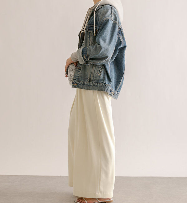  「【WEB限定/キレイめ上品】スポンジダンボールZIPパーカーカットソー」|パーカー|