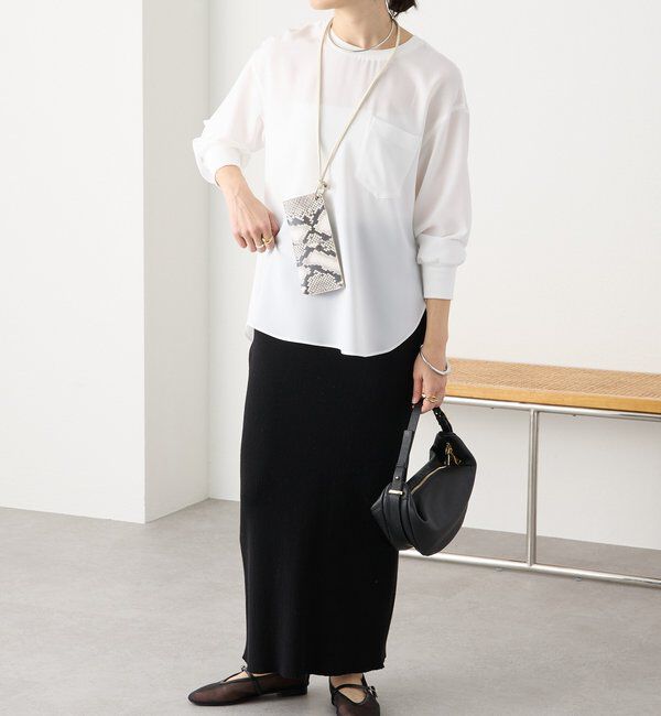  「【さらっと着やすい！/冷房・日焼け対策◎】ジョーゼットポケットブラウス」|シャツ・ブラウス|