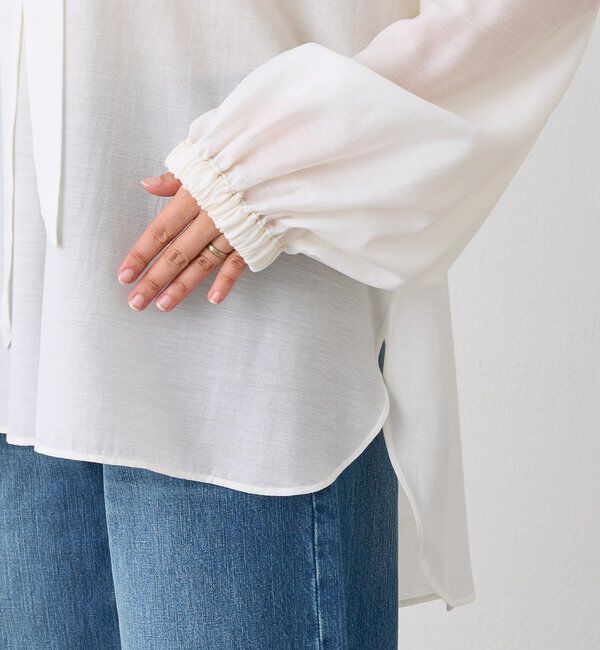  「【オンオフ使える】ナロータイブラウス」|シャツ・ブラウス|
