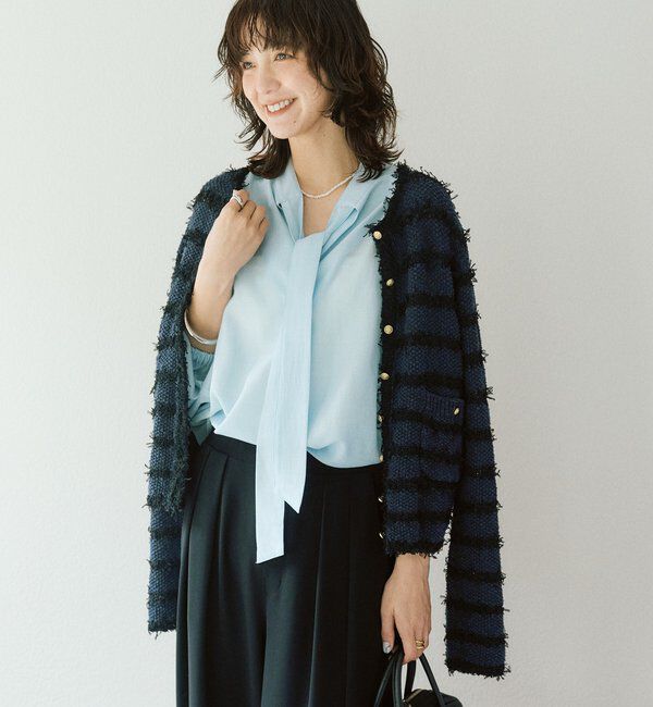  「【オンオフ使える】ナロータイブラウス」|シャツ・ブラウス|