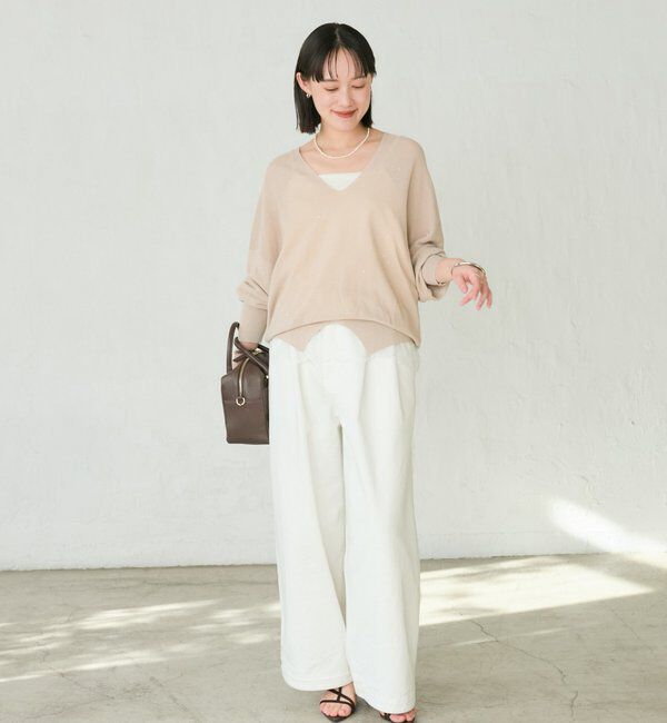  「【華やかな煌めき】ペーパースパングルニット」|ニット・セーター|