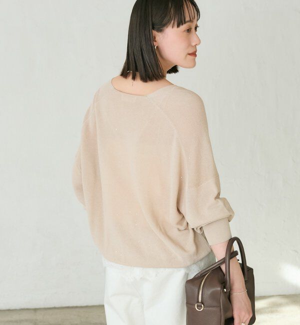  「【華やかな煌めき】ペーパースパングルニット」|ニット・セーター|