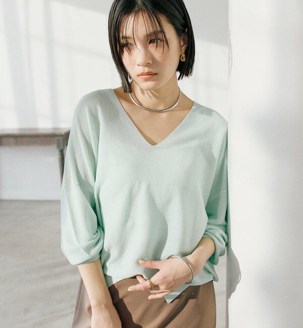  「【華やかな煌めき】ペーパースパングルニット」|ニット・セーター|