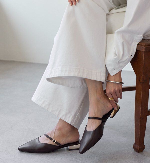  「【さりげないアクセントに】ゴールドポイントミュール」|その他|