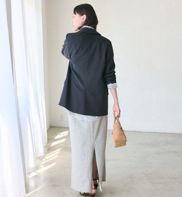  「【オンオフ使える】ドライギャバピークドラペルジャケット」|テーラードジャケット|