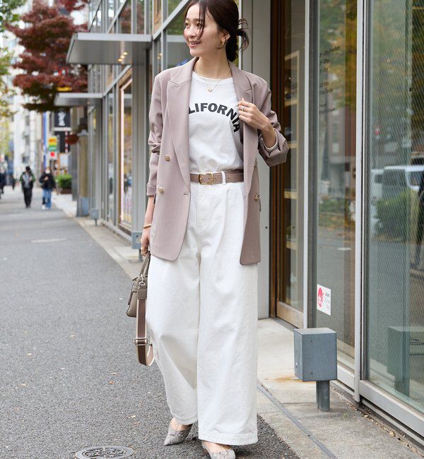  「【オンオフ使える】ドライギャバピークドラペルジャケット」|テーラードジャケット|