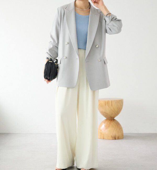  「【オンオフ使える】ドライギャバピークドラペルジャケット」|テーラードジャケット|