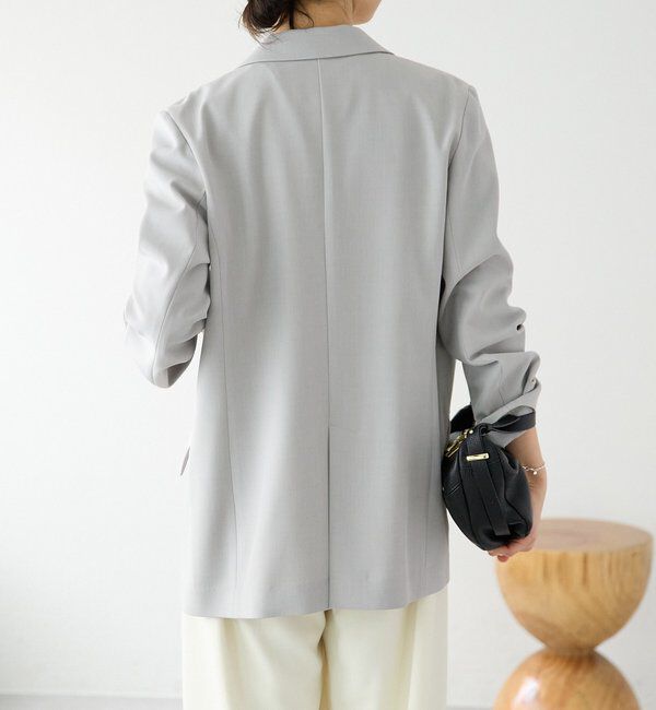  「【オンオフ使える】ドライギャバピークドラペルジャケット」|テーラードジャケット|