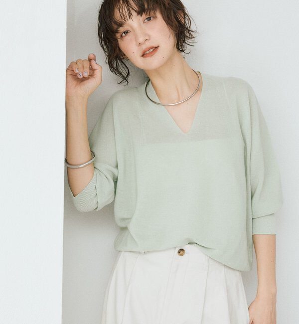  「【軽くしなやかな着心地】ライトギマバックボリュームニット」|ニット・セーター|