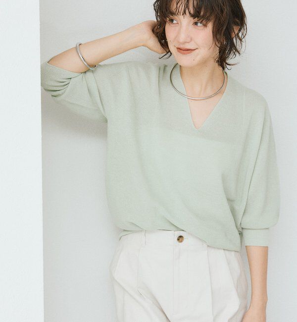  「【軽くしなやかな着心地】ライトギマバックボリュームニット」|ニット・セーター|