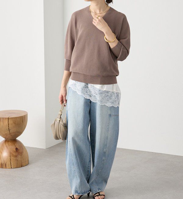  「【軽くしなやかな着心地】ライトギマバックボリュームニット」|ニット・セーター|