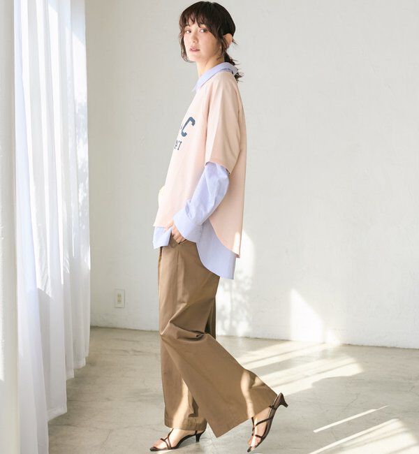  「【A・MONN(アモン)】スムースワイドパンツ」|その他|