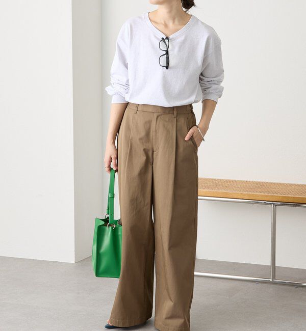  「【A・MONN(アモン)】スムースワイドパンツ」|その他|