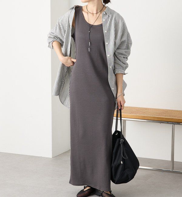  「【シリーズ累計販売数一万枚突破！】2WAYリブタンクワンピース」|ワンピース|