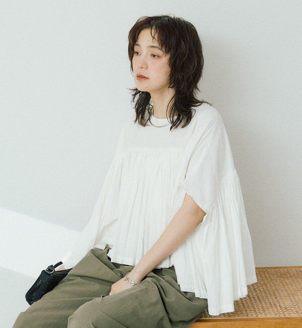  「予約【着映え】ギャザーボリュームブラウス」|シャツ・ブラウス|
