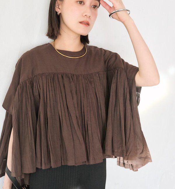  「予約【着映え】ギャザーボリュームブラウス」|シャツ・ブラウス|